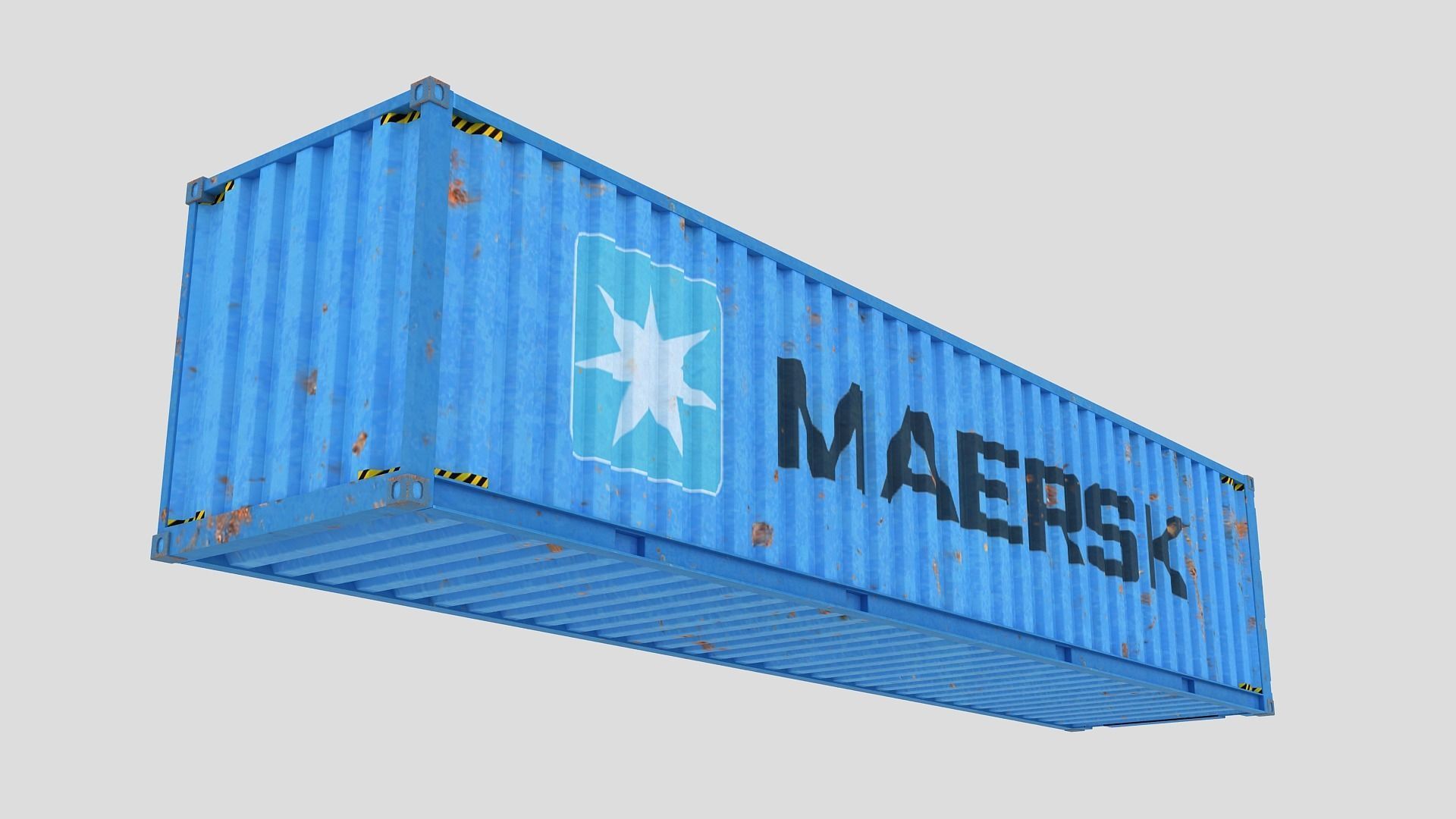 Cargo Shipping Container 3D model 01 Low-poly 3D model_7