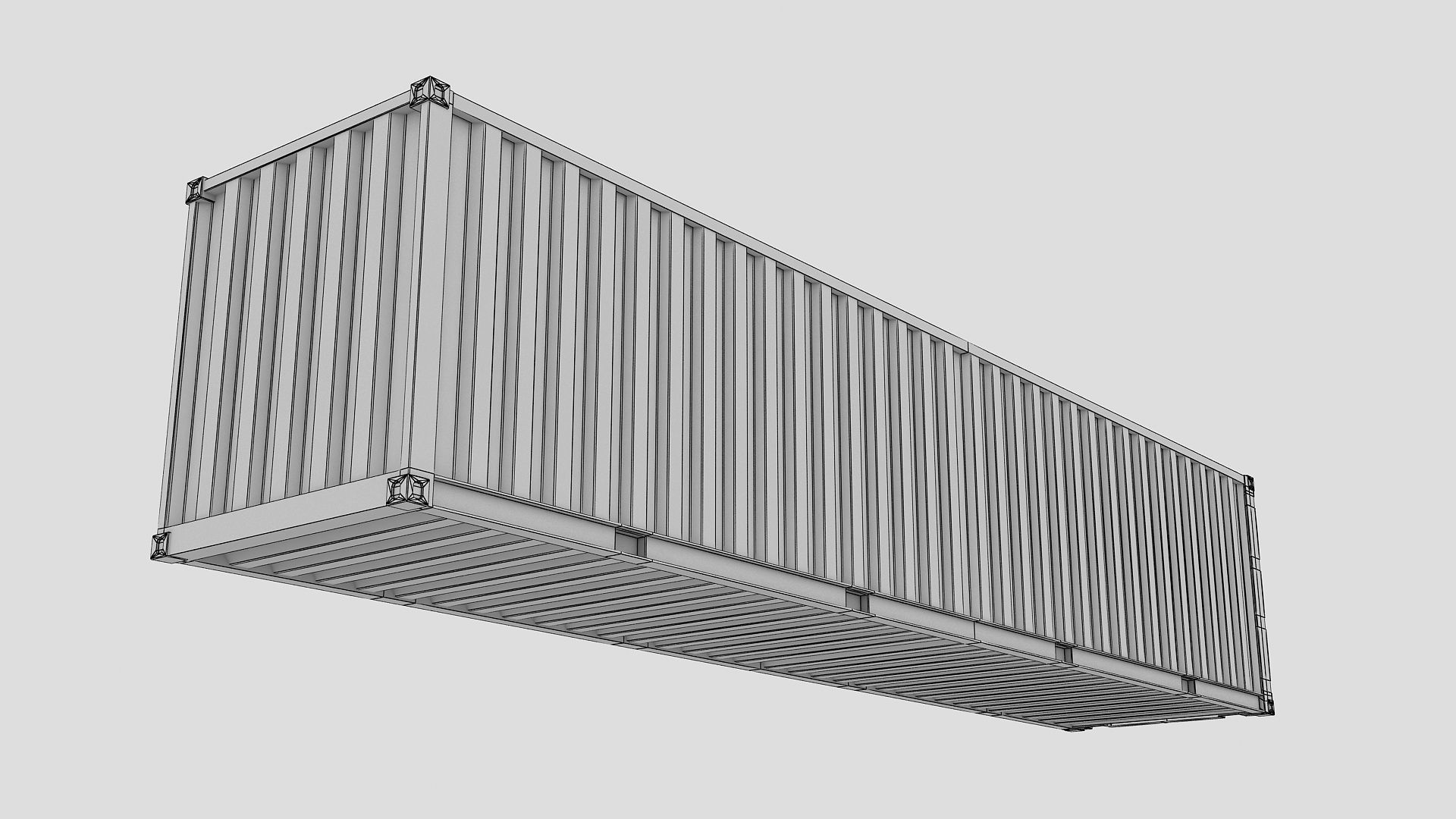 Cargo Shipping Container 3D model 01 Low-poly 3D model_17