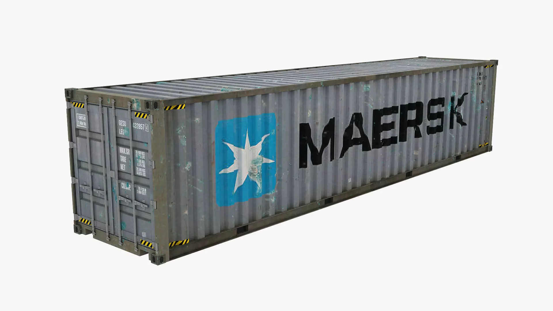 Cargo Shipping Container 3D model 02 Low-poly 3D model_0