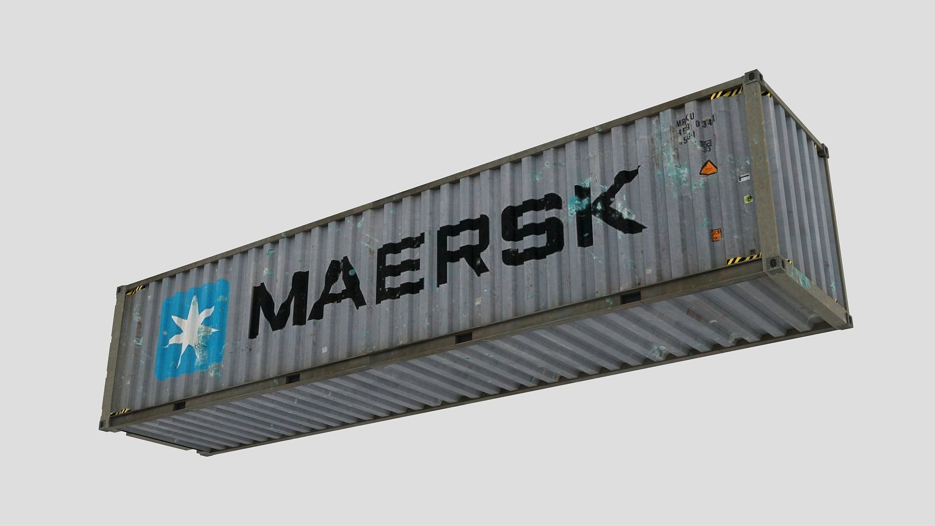 Cargo Shipping Container 3D model 02 Low-poly 3D model_2