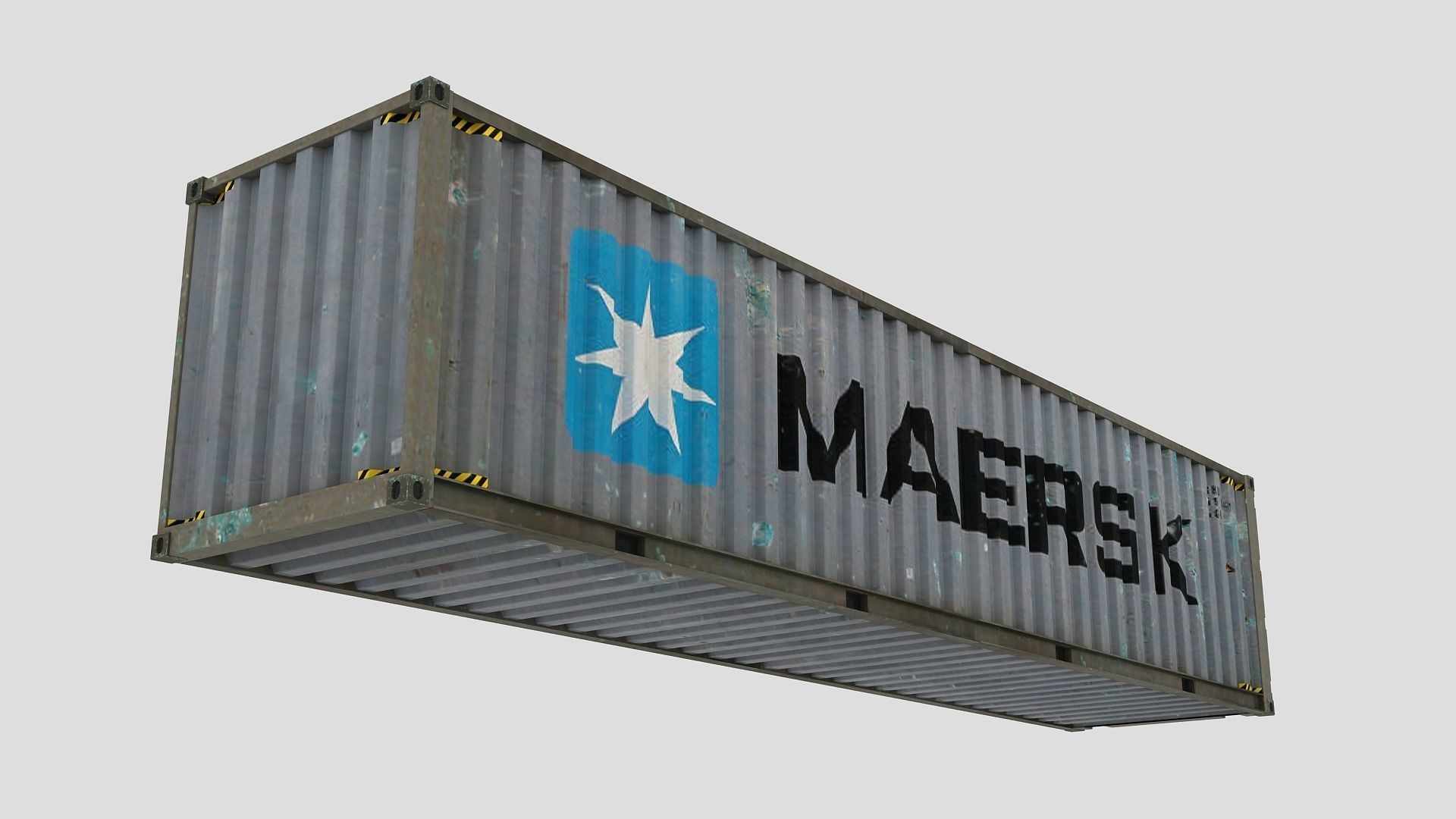 Cargo Shipping Container 3D model 02 Low-poly 3D model_6
