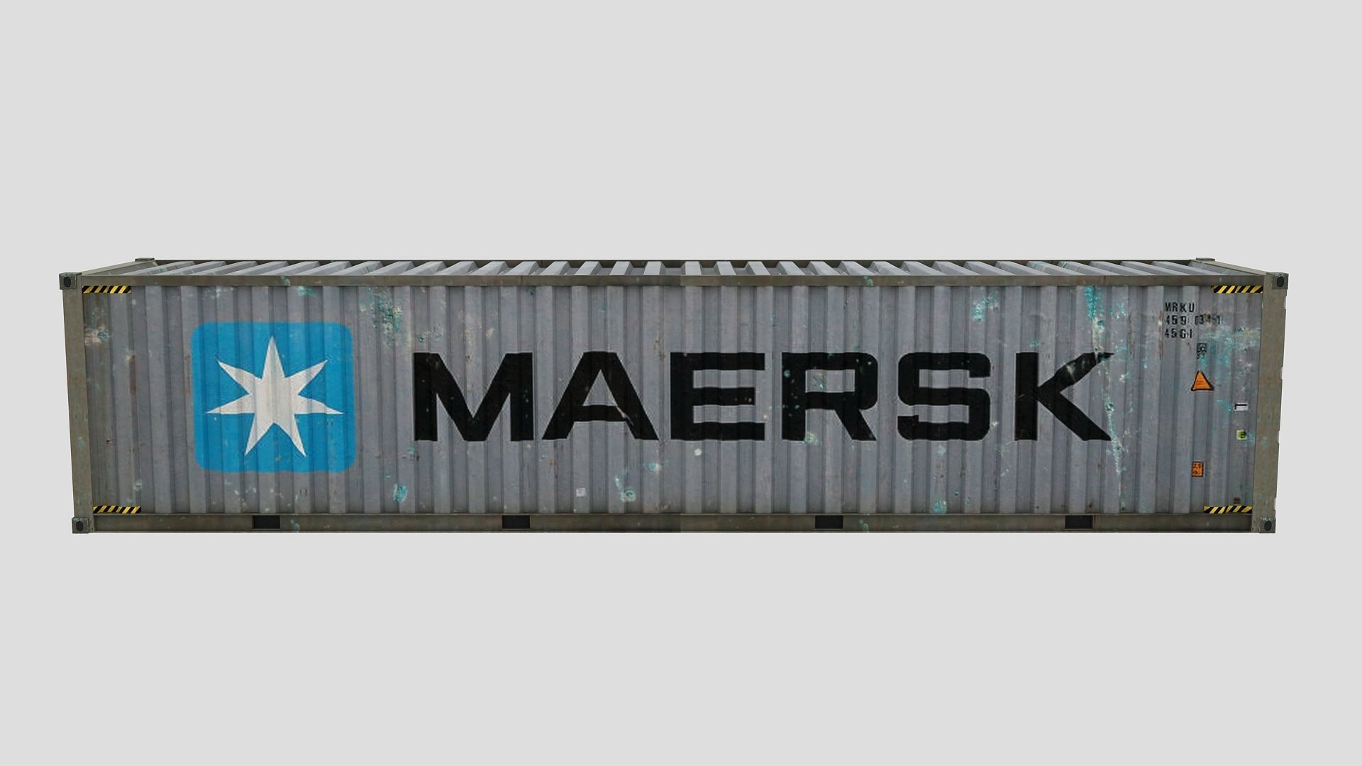 Cargo Shipping Container 3D model 02 Low-poly 3D model_7