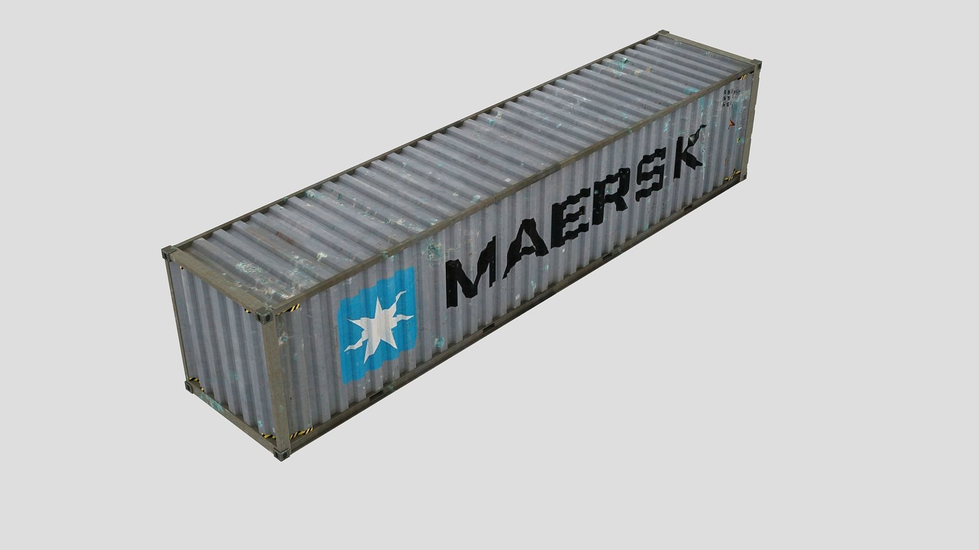 Cargo Shipping Container 3D model 02 Low-poly 3D model_4