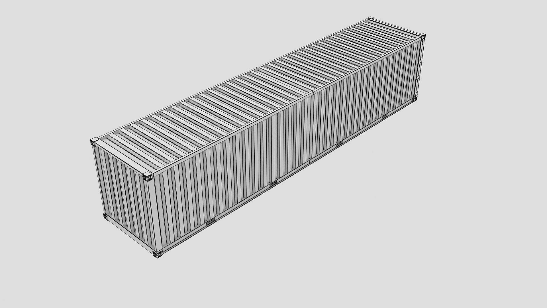 Cargo Shipping Container 3D model 02 Low-poly 3D model_12