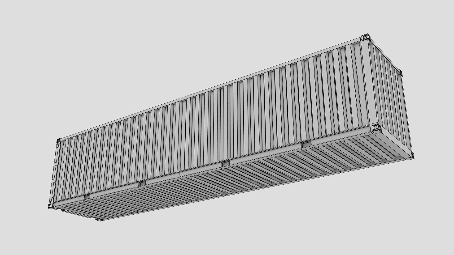 Cargo Shipping Container 3D model 02 Low-poly 3D model_10