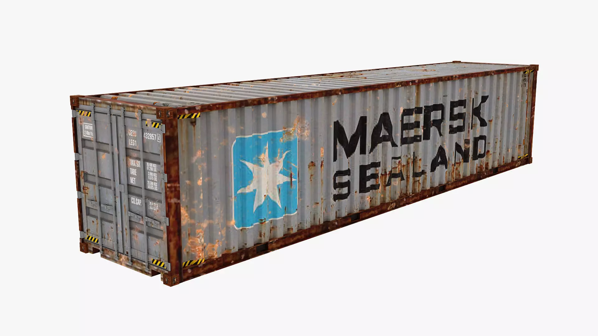 Cargo Shipping Container 3D model 03 Low-poly 3D model