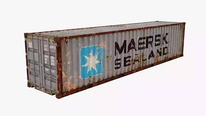 Cargo Shipping Container 3D model 03 Low-poly 3D model