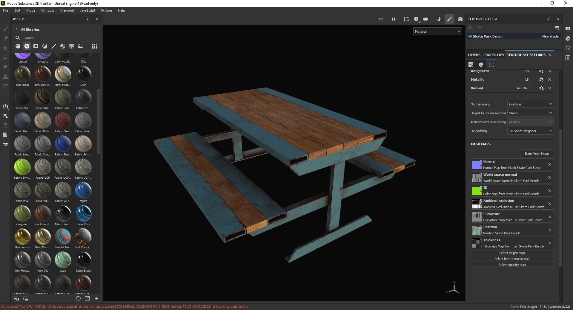Skate Park Bench 3D Model Low-poly 3D model_7