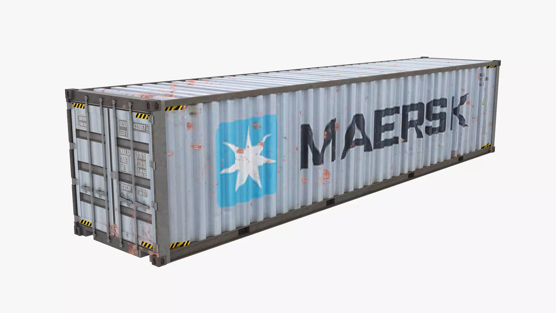 Cargo Shipping Container 3D model 04 Low-poly 3D model