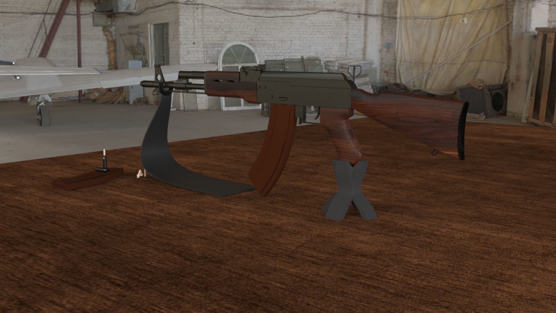 Russian AK-74 Assault Rifle 3D Model Low-poly 3D model_11