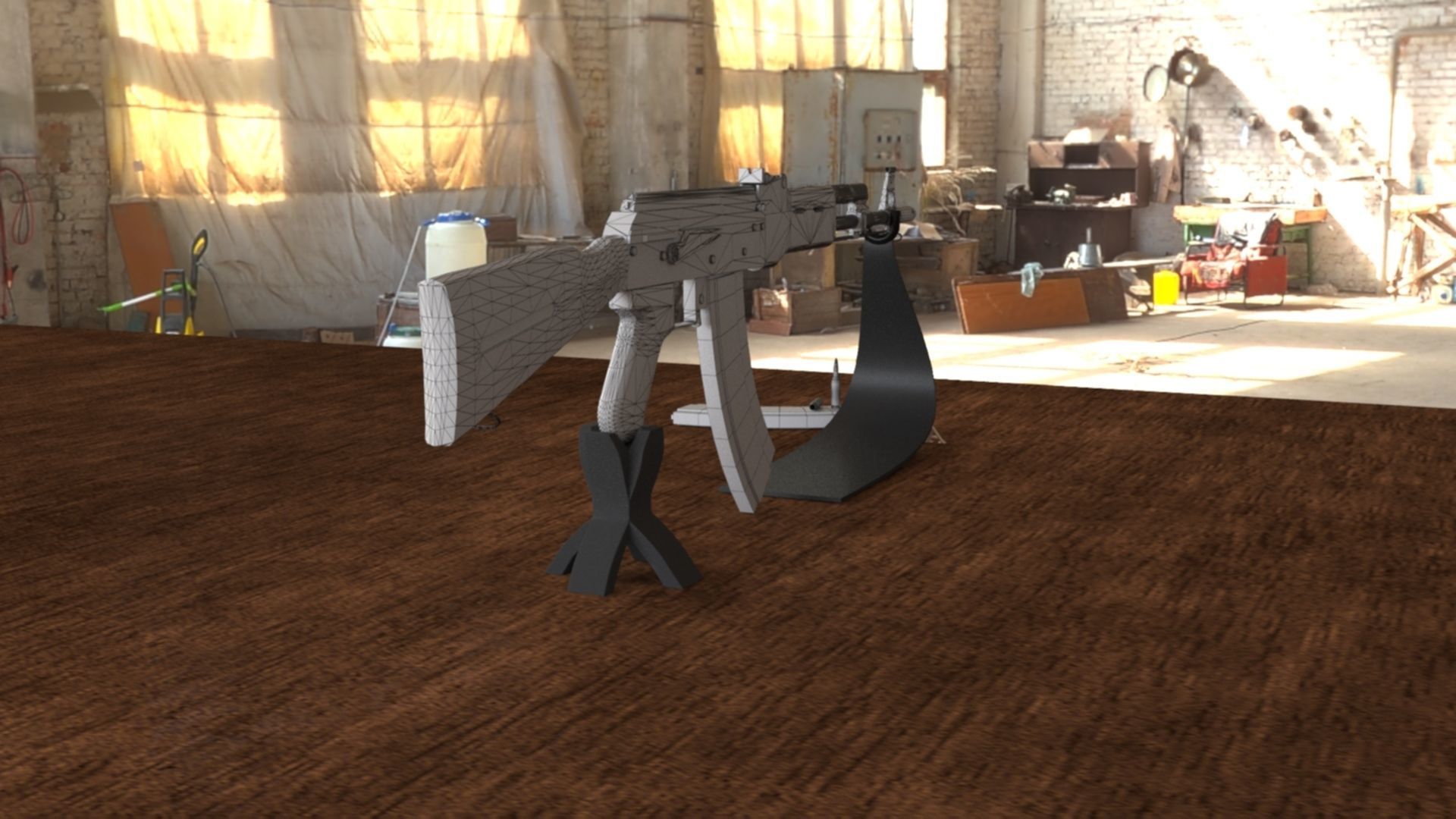 Russian AK-74 Assault Rifle 3D Model Low-poly 3D model_18