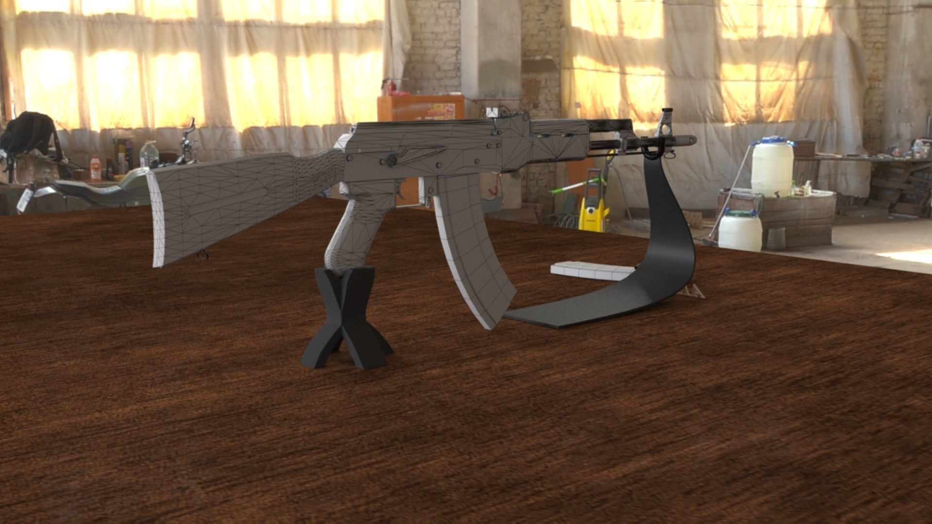 Russian AK-74 Assault Rifle 3D Model Low-poly 3D model_14