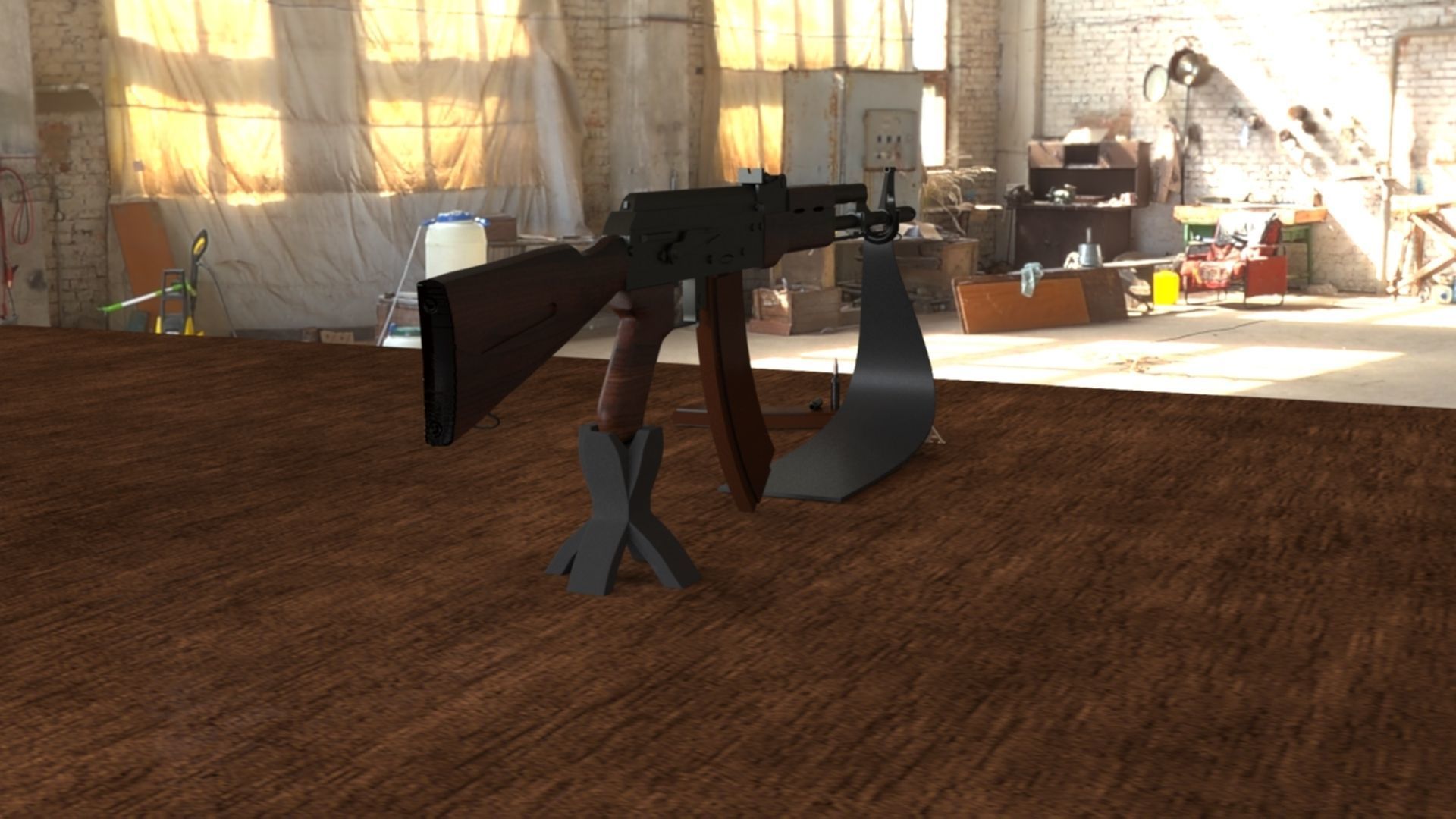 Russian AK-74 Assault Rifle 3D Model Low-poly 3D model_3