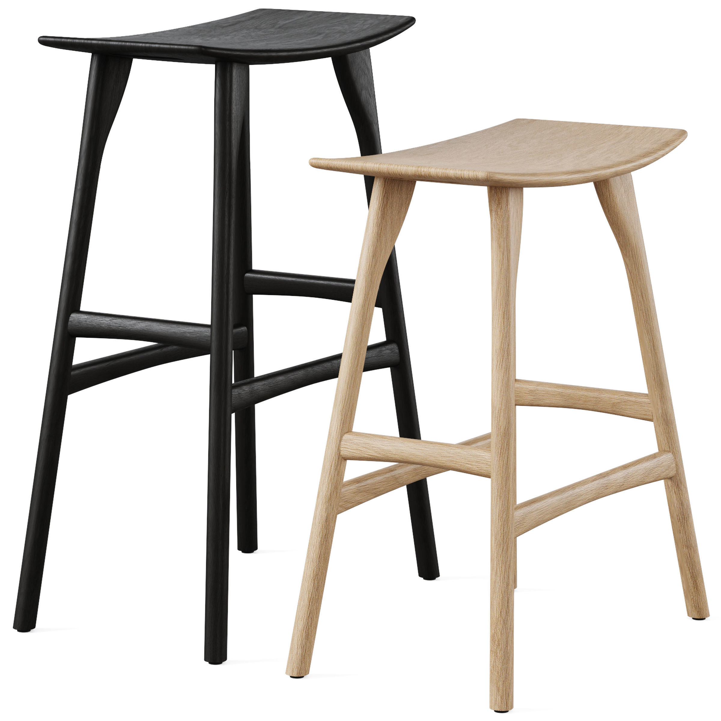 Bar stool Osso by Ethnicraft 3D model_1