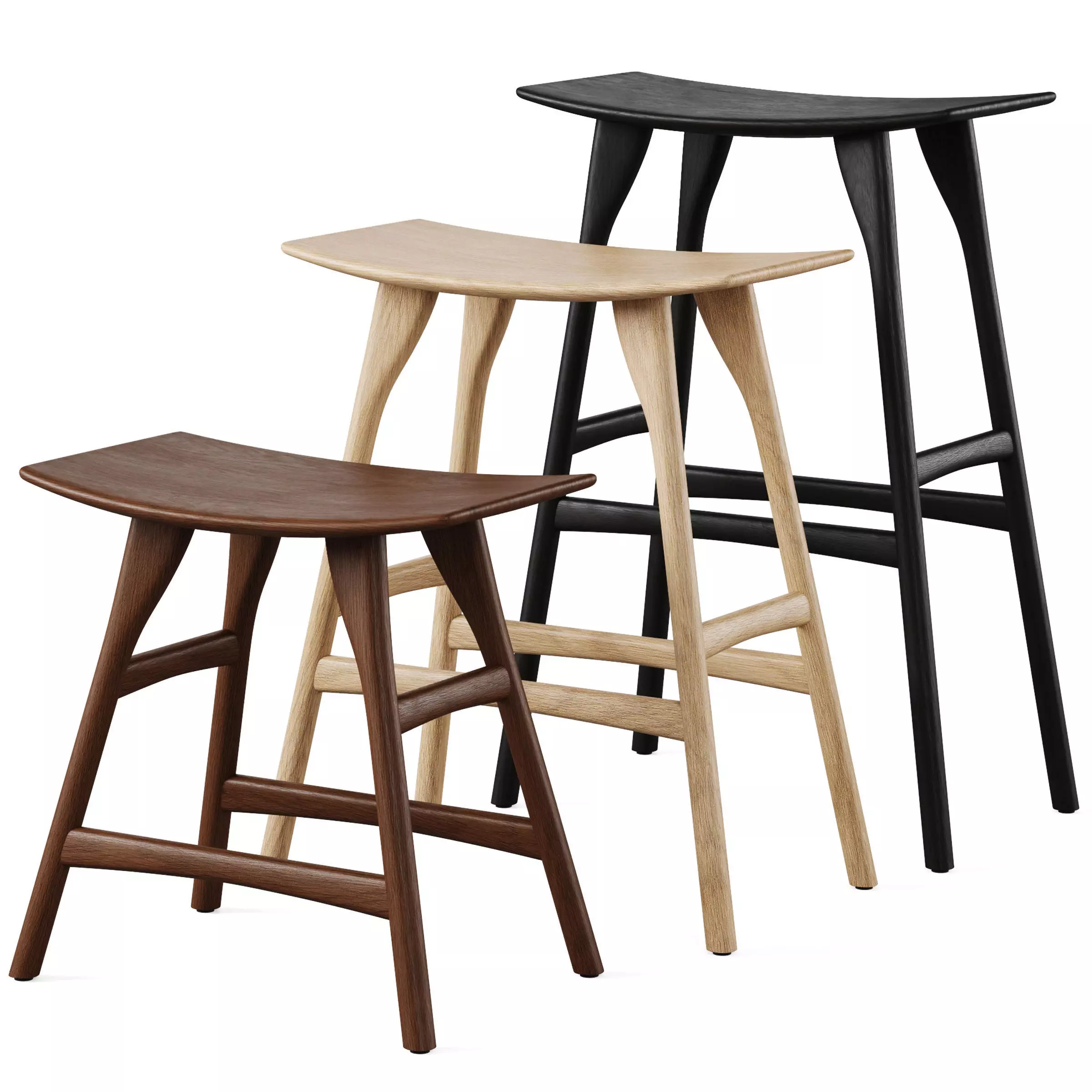 Bar stool Osso by Ethnicraft 3D model_0