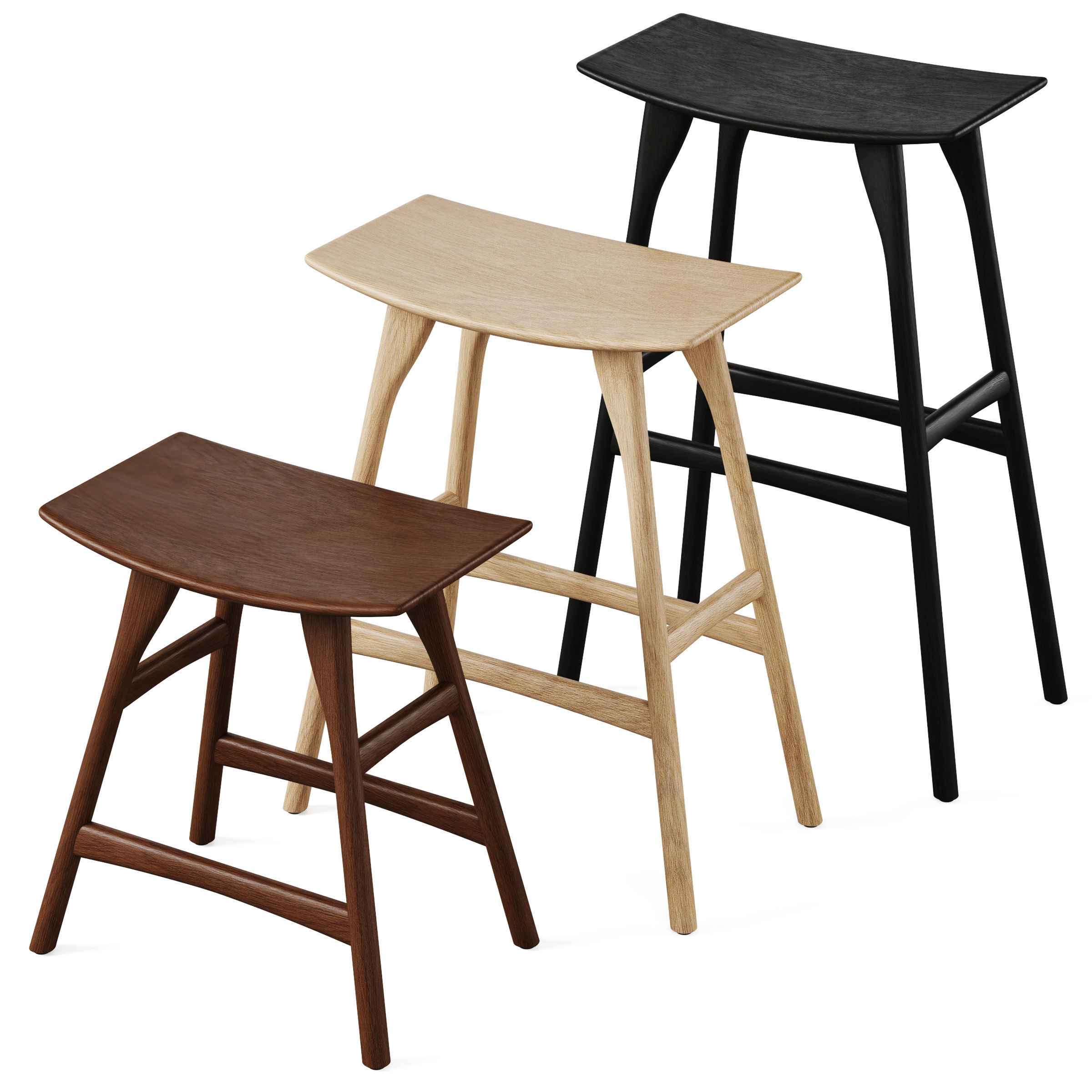 Bar stool Osso by Ethnicraft 3D model_3