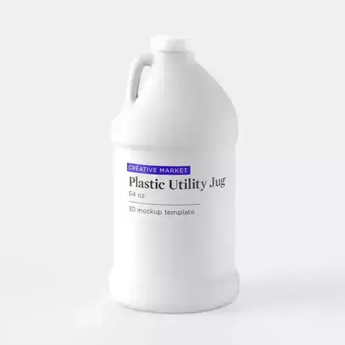 Half-Gallon Plastic Utility Jug 3D model