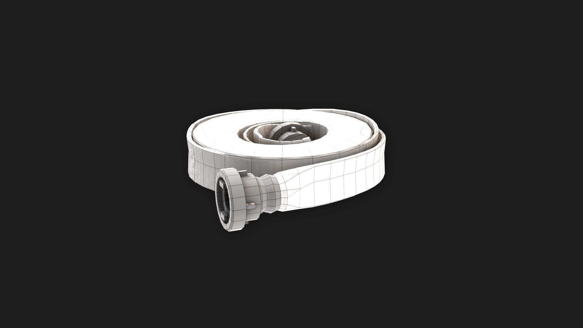 Fire Hose Nozzle Stylized Low-poly 3D model_11