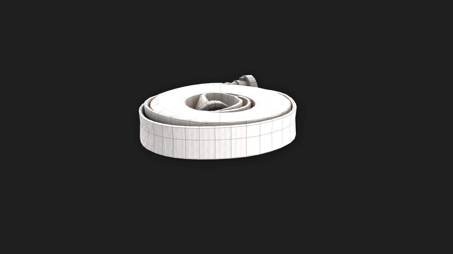 Fire Hose Nozzle Stylized Low-poly 3D model_13