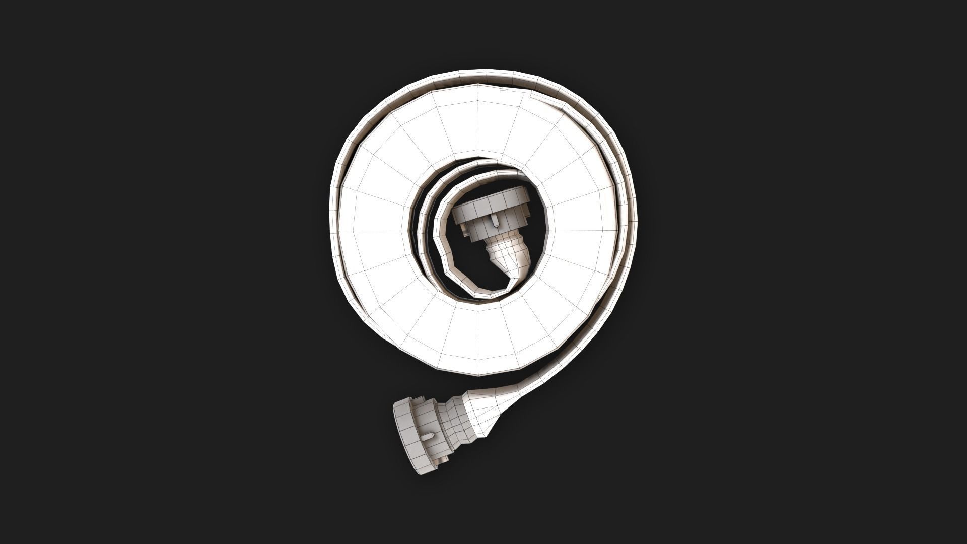 Fire Hose Nozzle Stylized Low-poly 3D model_15