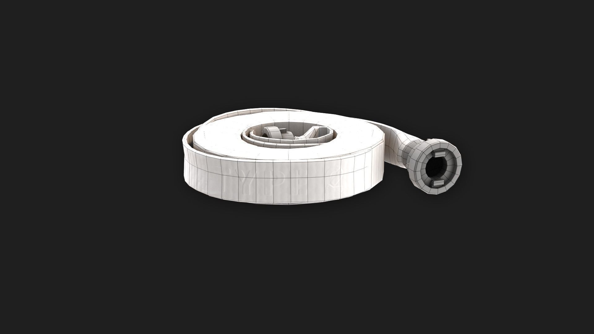 Fire Hose Nozzle Stylized Low-poly 3D model_12