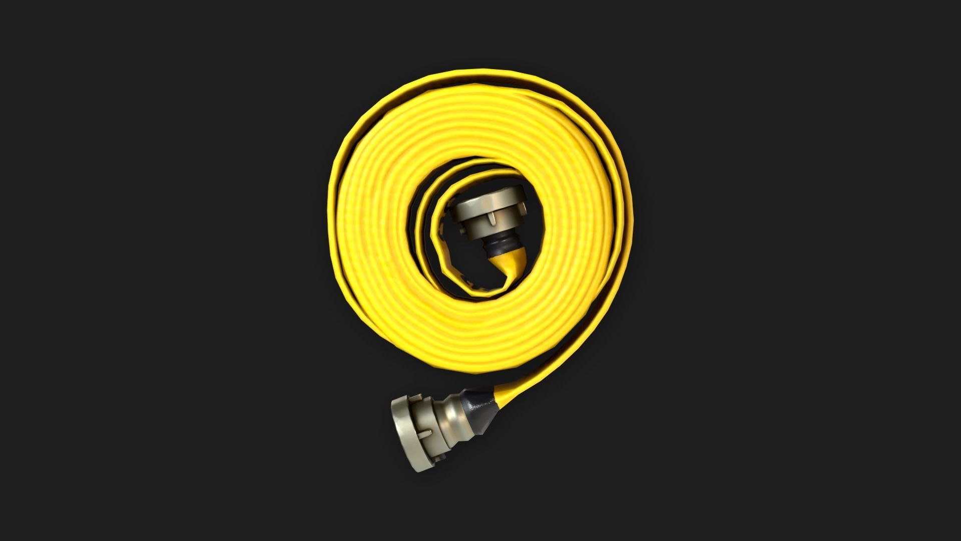 Fire Hose Nozzle Stylized Low-poly 3D model_10