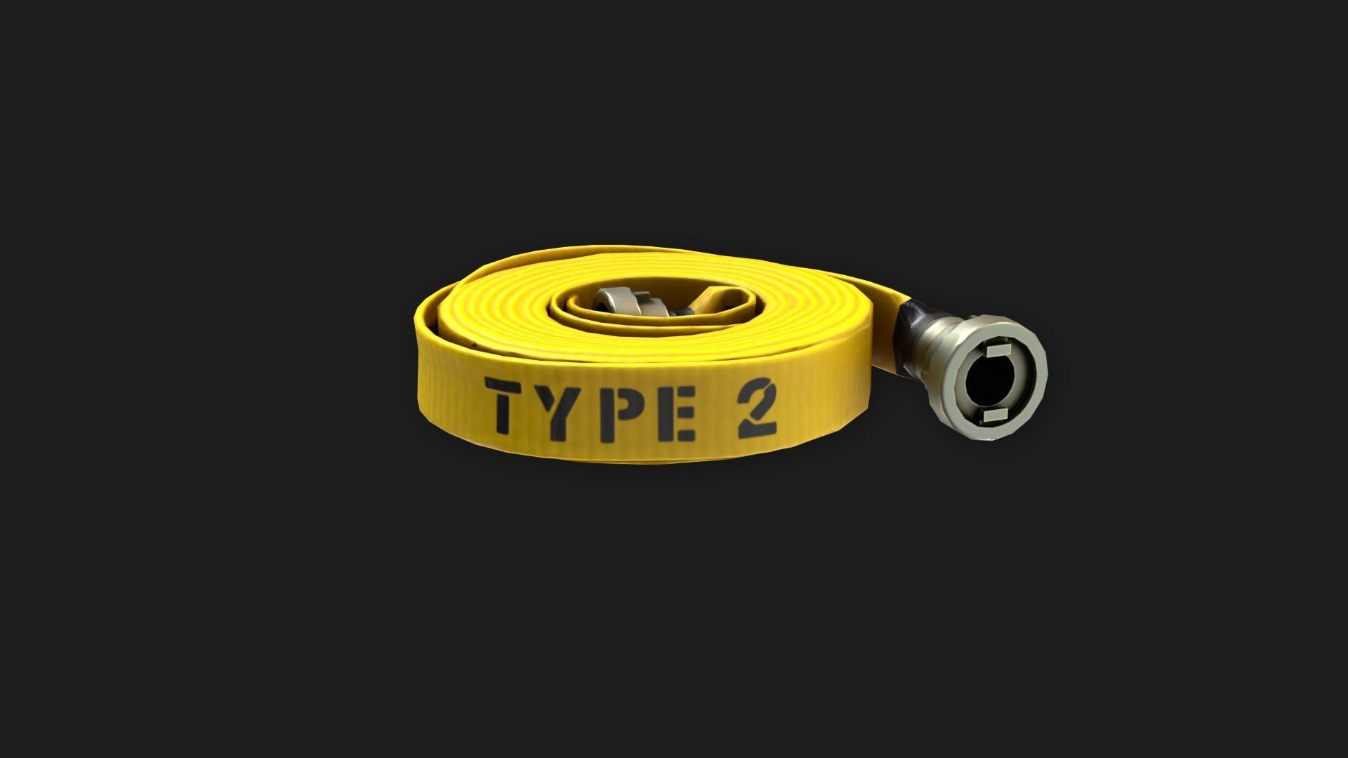 Fire Hose Nozzle Stylized Low-poly 3D model_7