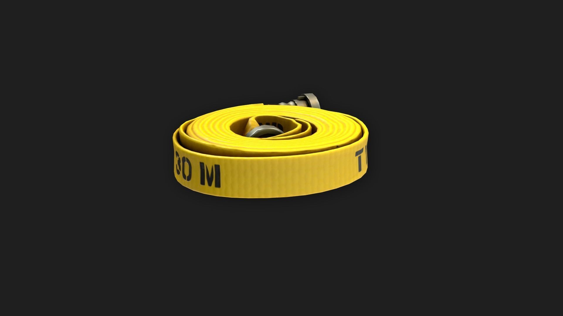 Fire Hose Nozzle Stylized Low-poly 3D model_8