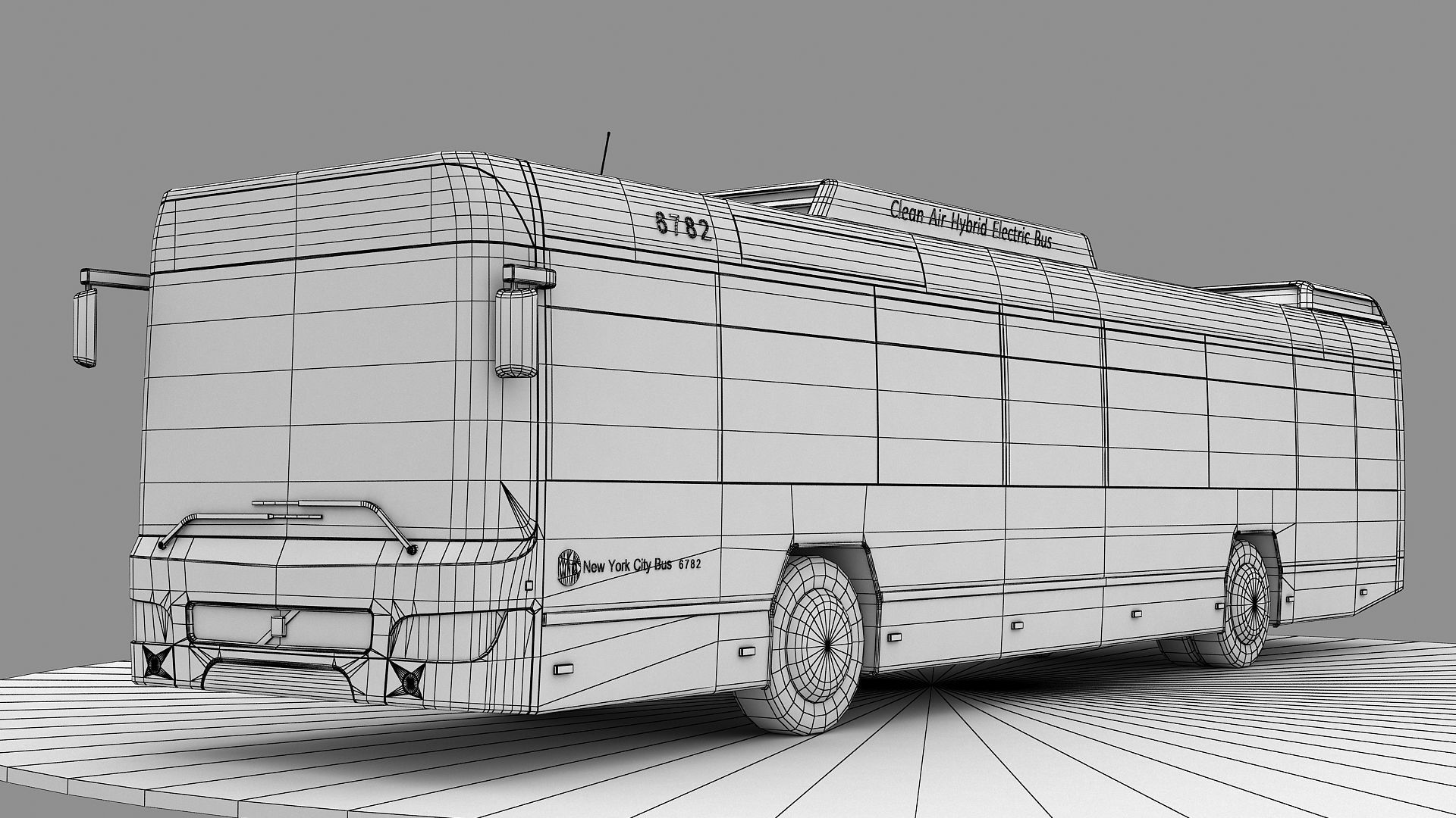 New York City Bus 3d Model 3D model_20