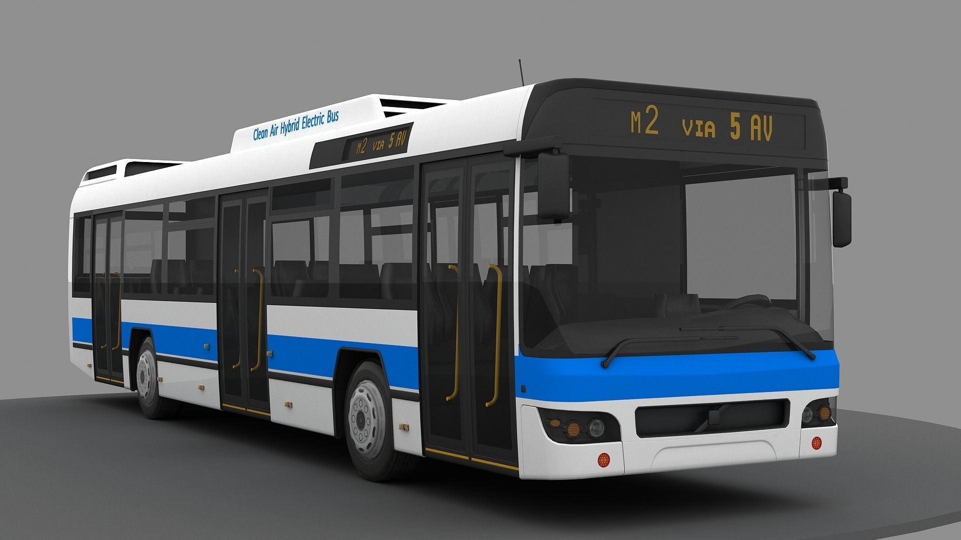 New York City Bus 3d Model 3D model_2