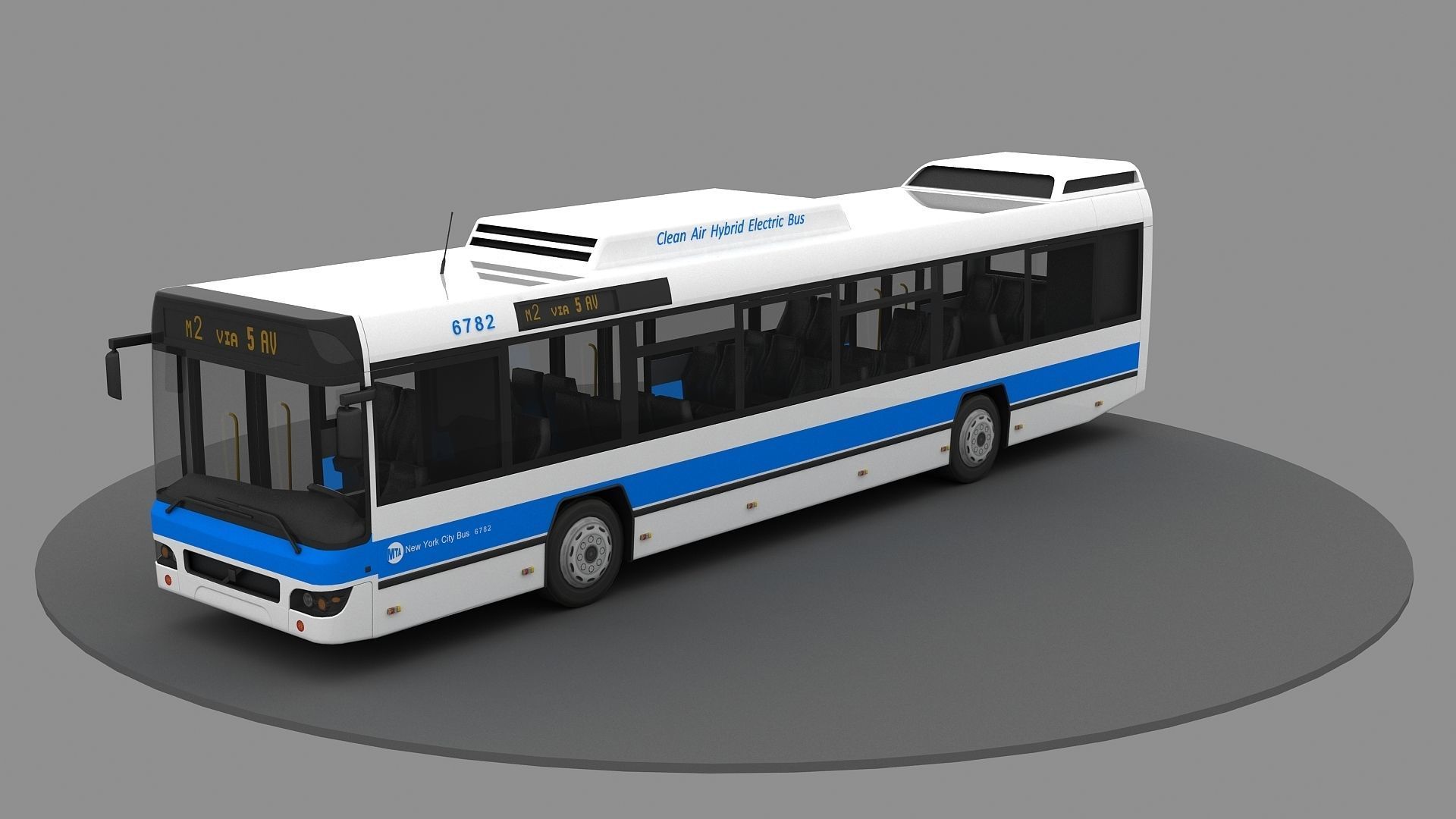 New York City Bus 3d Model 3D model_3
