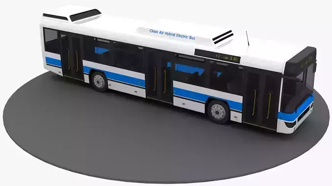 New York City Bus 3d Model