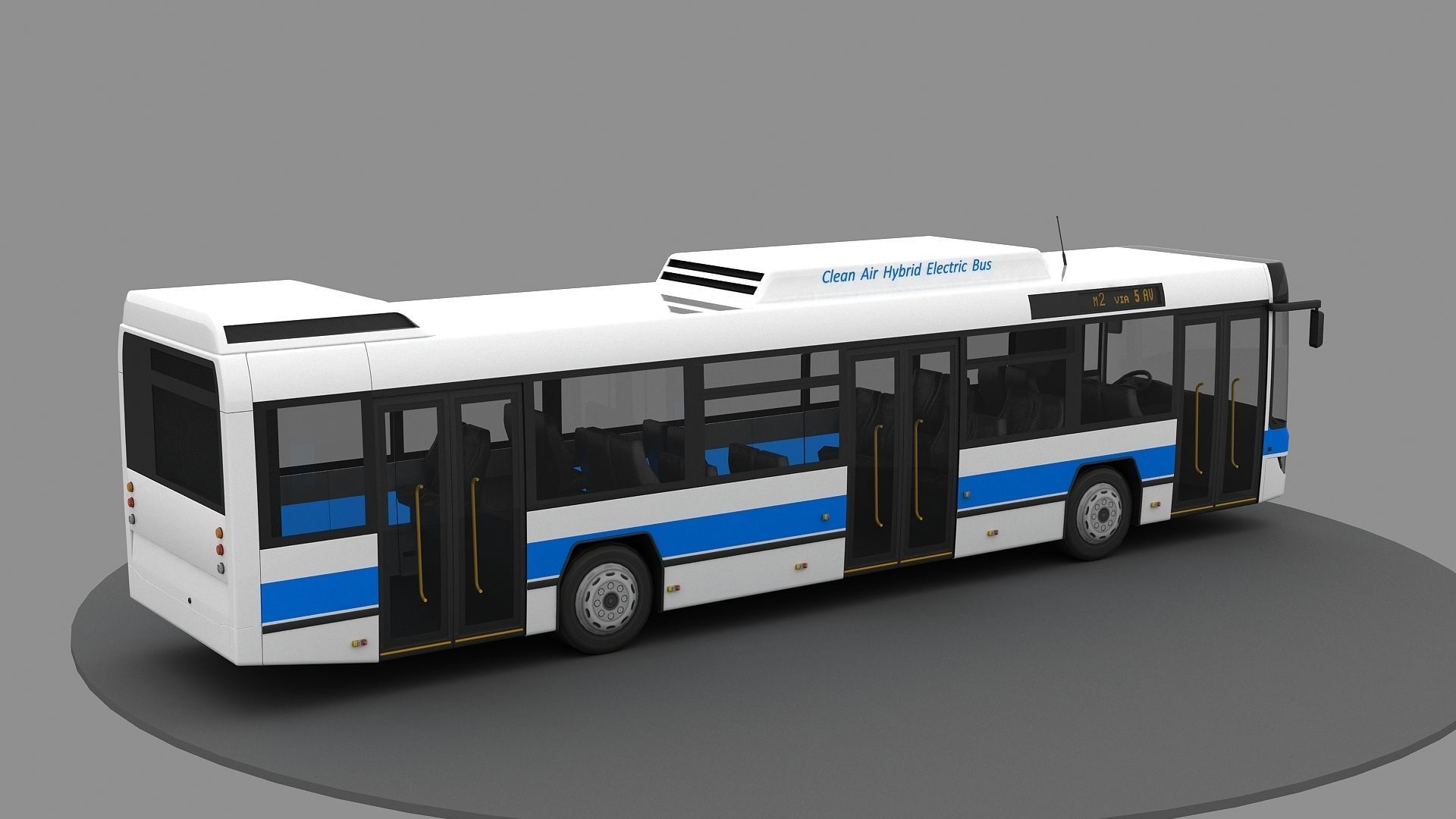New York City Bus 3d Model 3D model_7