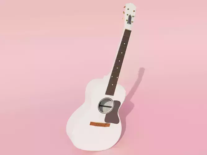Gibson Guitar 3d Model high poly mesh