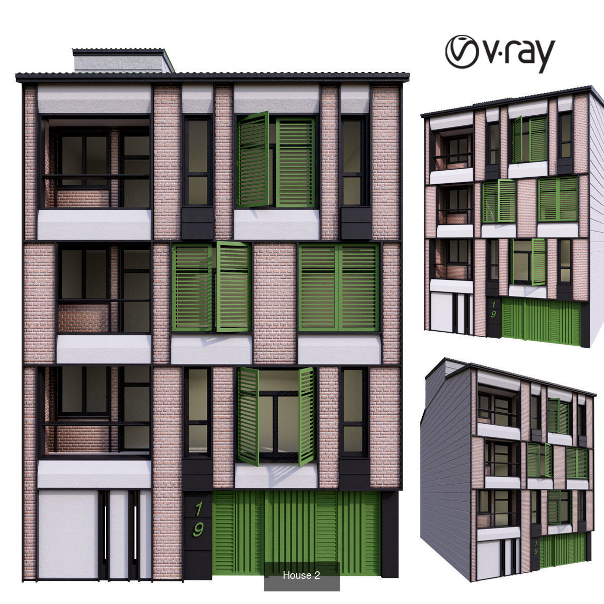 14 buildings 3D Model Collection_1