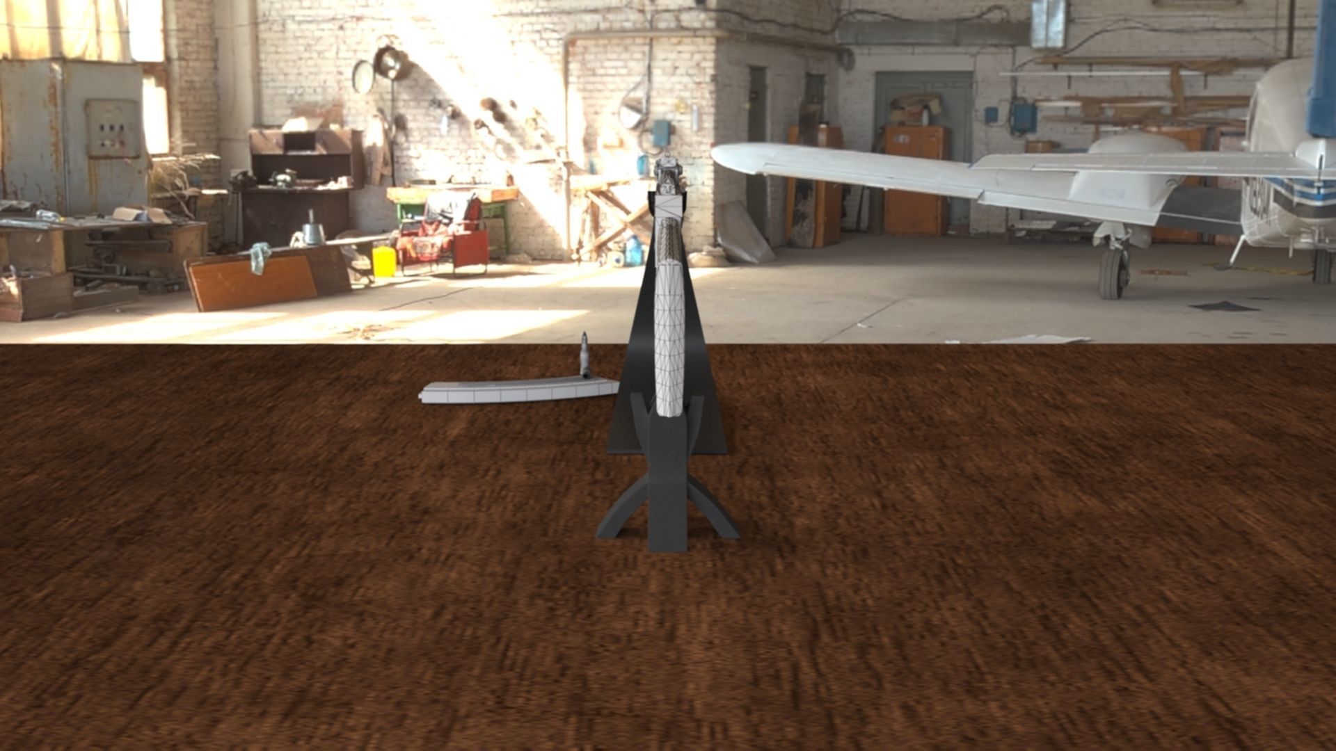 Russian AK-47 Assault Rifle Low-poly 3D model_16