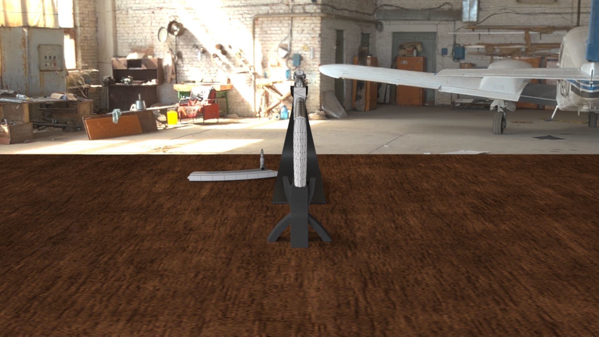 Russian AK-47 Assault Rifle Low-poly 3D model_25