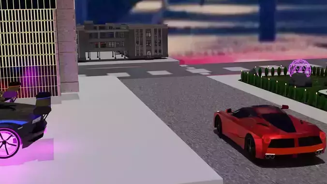 moving cars animation Free 3D model