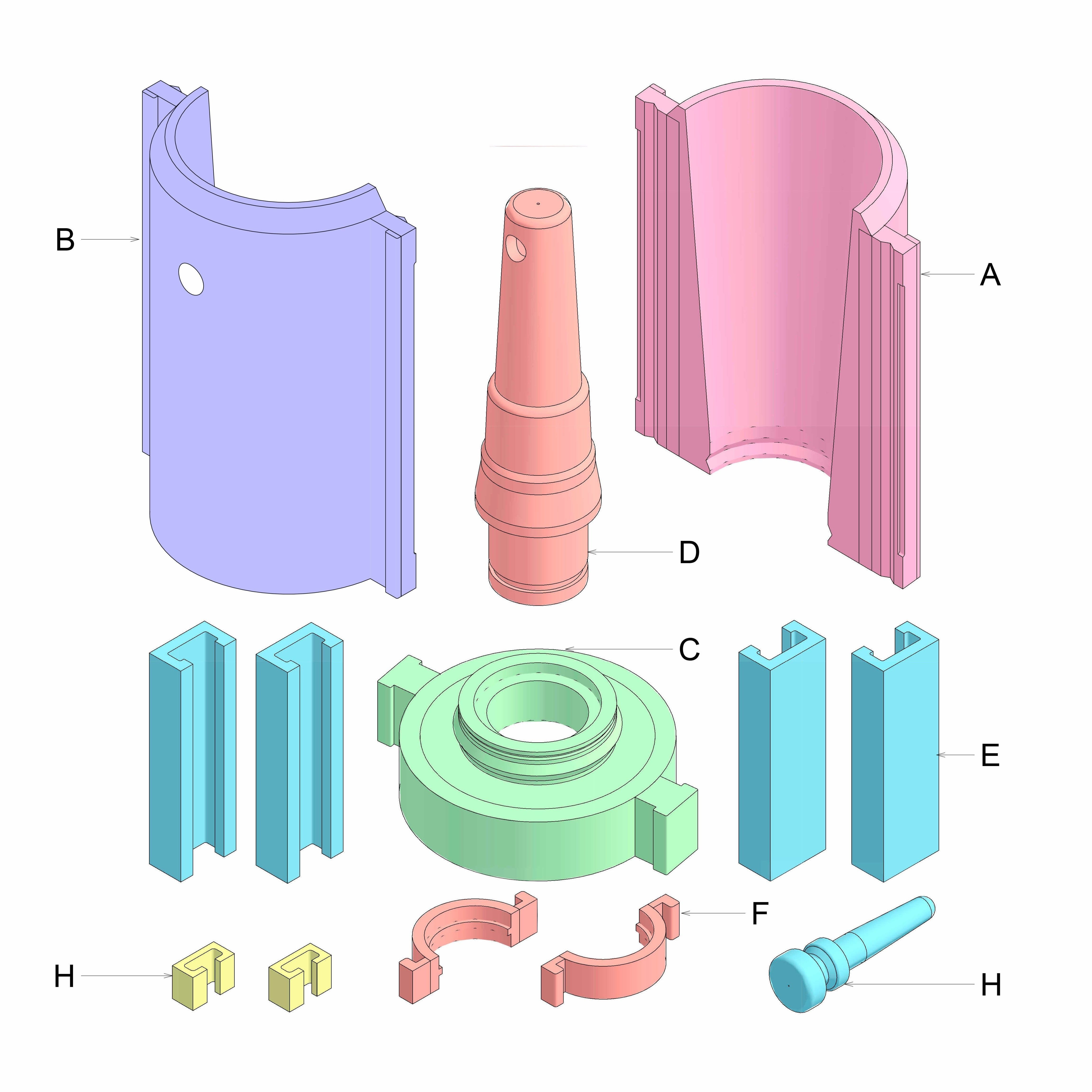 Concrete Lamp Mold Kairos Digital 3D File  3D print model_3