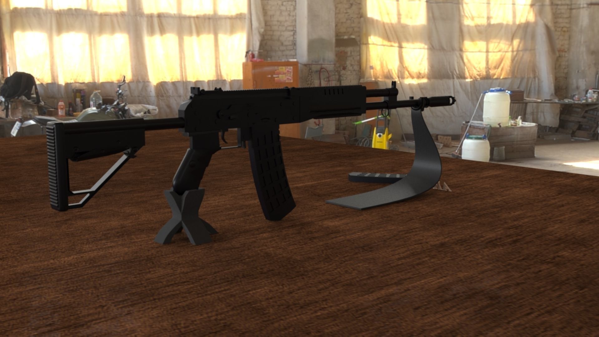 Russian AK-12 Assault Rifle 3D Model Low-poly 3D model_13