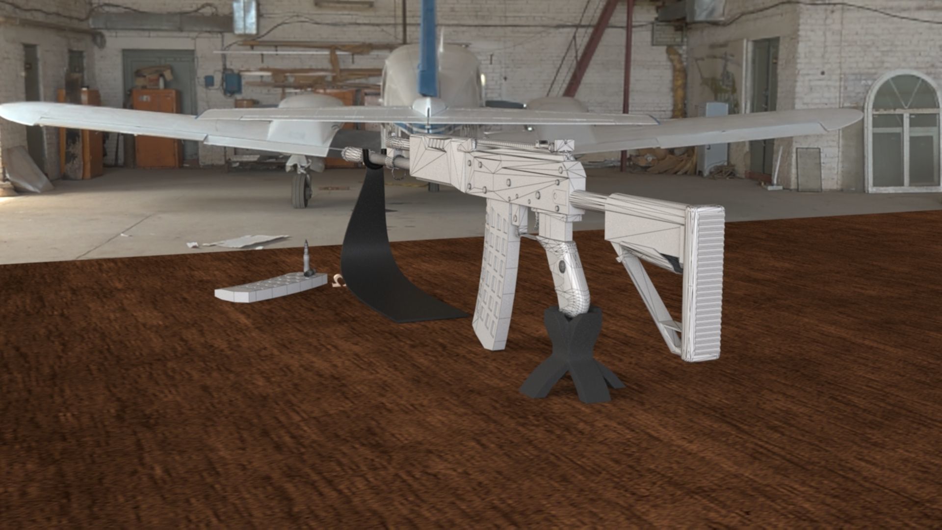 Russian AK-12 Assault Rifle 3D Model Low-poly 3D model_22