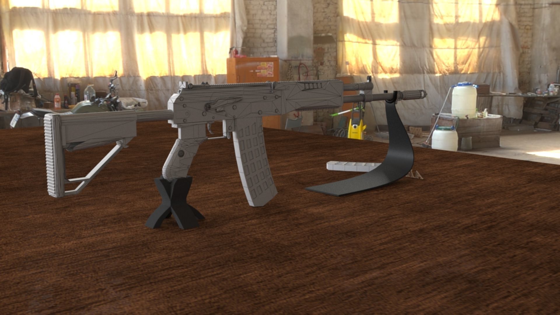 Russian AK-12 Assault Rifle 3D Model Low-poly 3D model_35