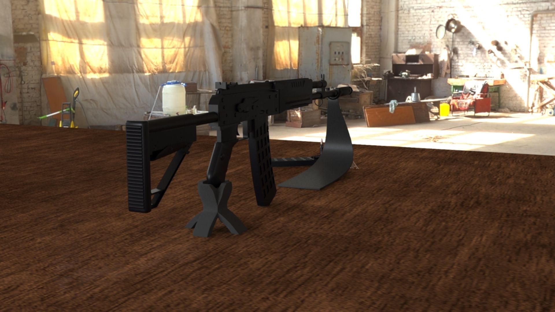 Russian AK-12 Assault Rifle 3D Model Low-poly 3D model_4