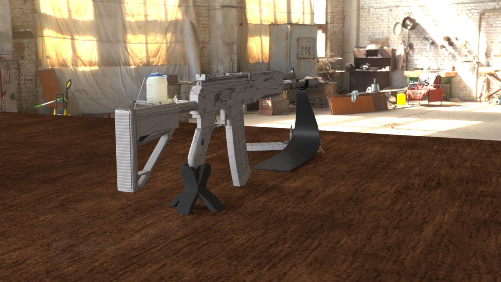 Russian AK-12 Assault Rifle 3D Model Low-poly 3D model_29