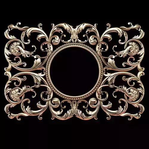 Classic carved frame in Baroque style STL file included