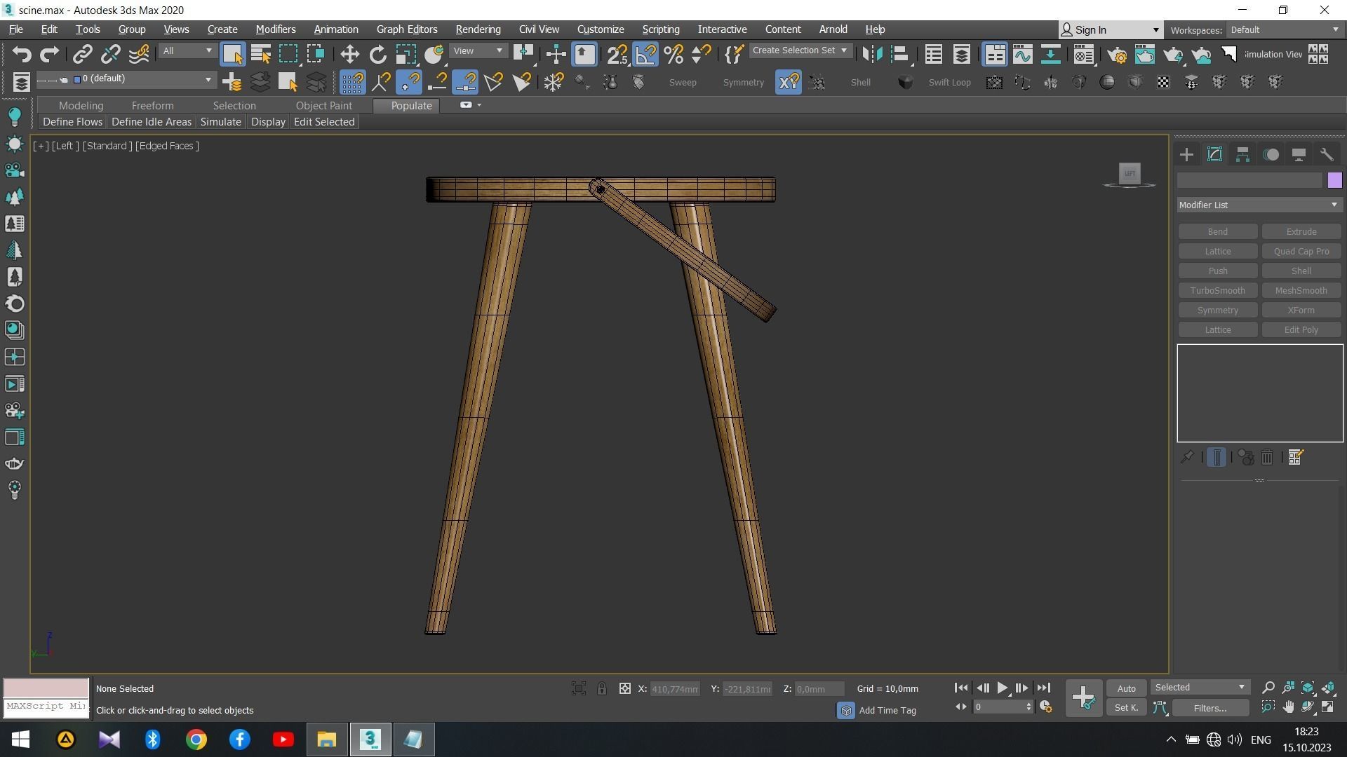 Single Bucket Stool - Chairs Low-poly 3D model_14