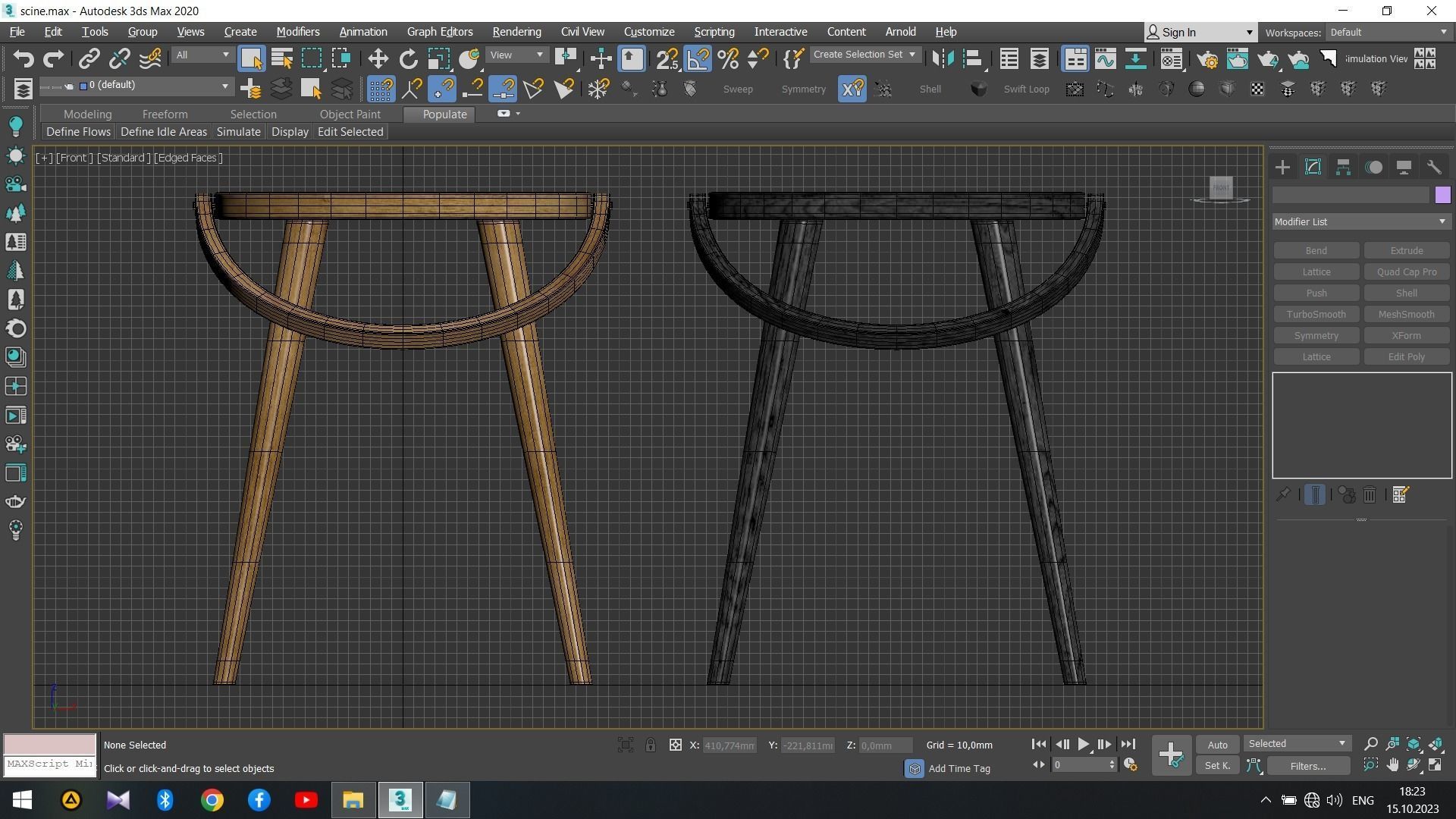 Single Bucket Stool - Chairs Low-poly 3D model_11