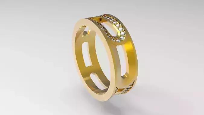 Eternity Layered and Paved Ring 