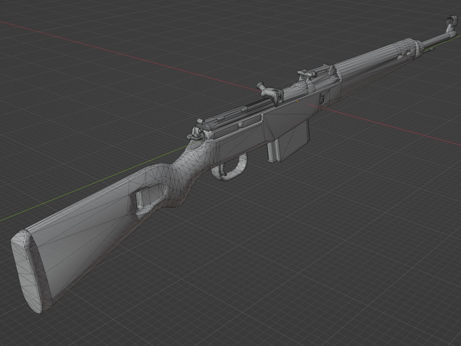 Gewehr 43 Low-poly 3D model_6