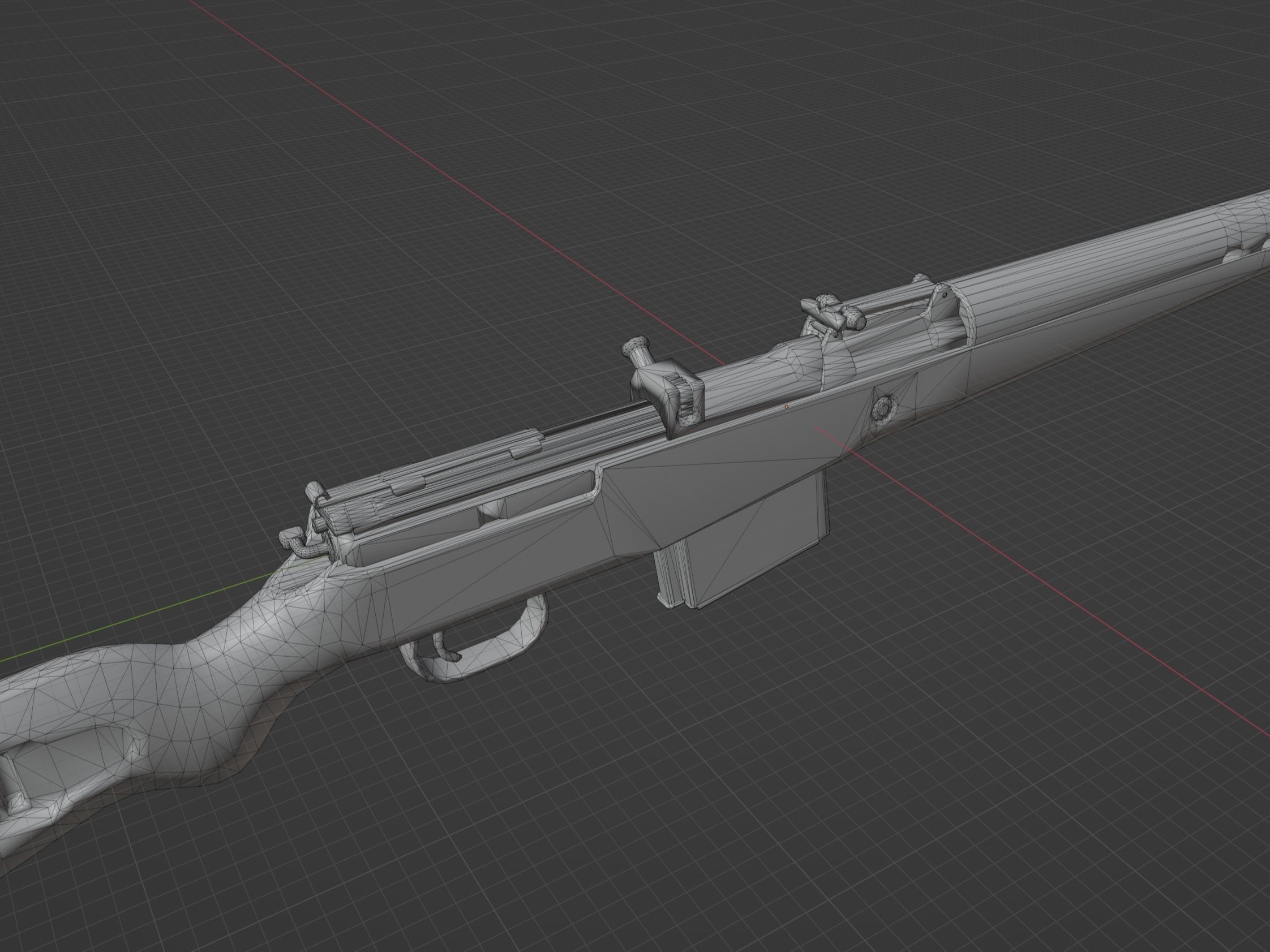 Gewehr 43 Low-poly 3D model_8